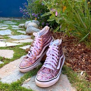 Vans Sk8-Hi Rainbow Glitter High Tops